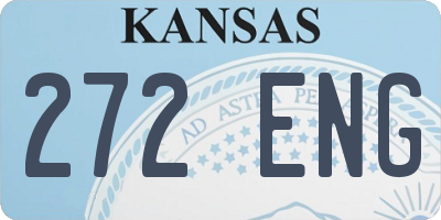 KS license plate 272ENG
