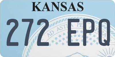 KS license plate 272EPQ