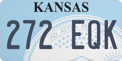 KS license plate 272EQK