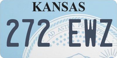 KS license plate 272EWZ