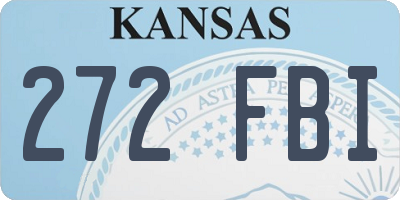 KS license plate 272FBI