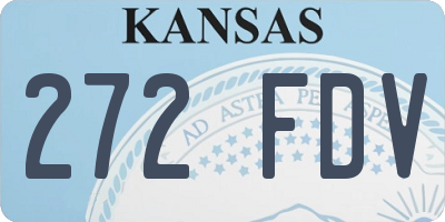 KS license plate 272FDV