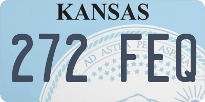 KS license plate 272FEQ
