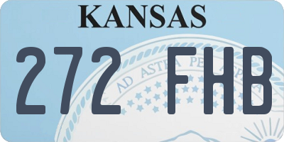 KS license plate 272FHB