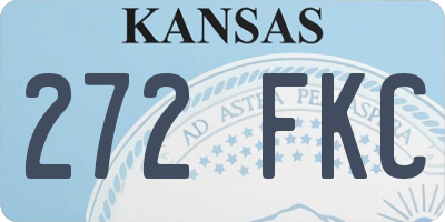 KS license plate 272FKC