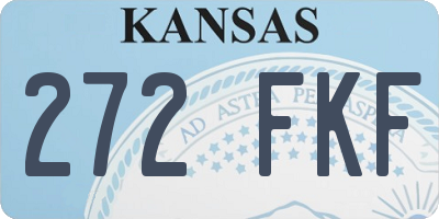KS license plate 272FKF