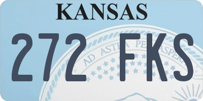 KS license plate 272FKS