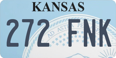 KS license plate 272FNK