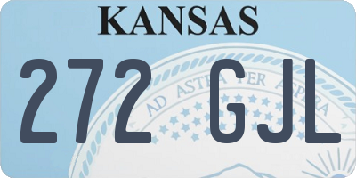 KS license plate 272GJL