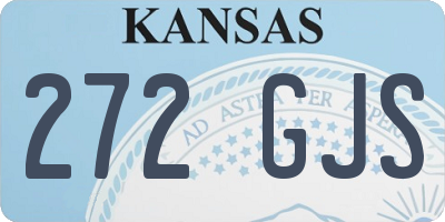 KS license plate 272GJS