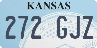 KS license plate 272GJZ