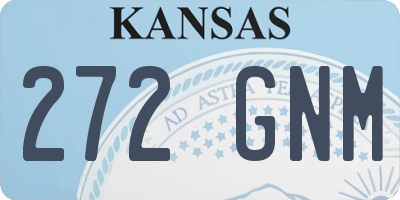 KS license plate 272GNM
