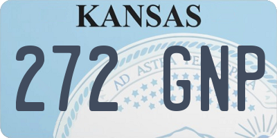 KS license plate 272GNP