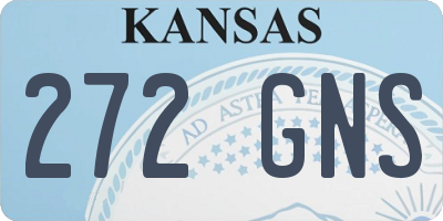 KS license plate 272GNS