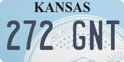 KS license plate 272GNT