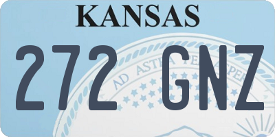 KS license plate 272GNZ