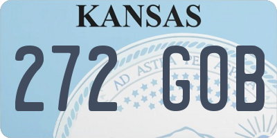 KS license plate 272GOB