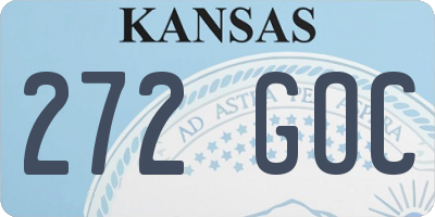 KS license plate 272GOC