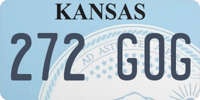 KS license plate 272GOG