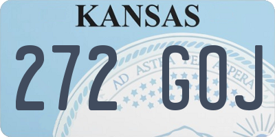 KS license plate 272GOJ
