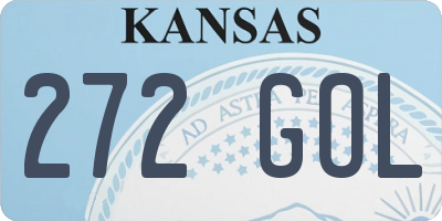 KS license plate 272GOL