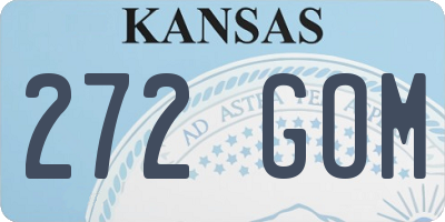 KS license plate 272GOM