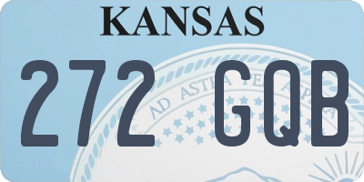 KS license plate 272GQB