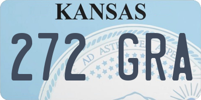KS license plate 272GRA