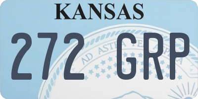 KS license plate 272GRP