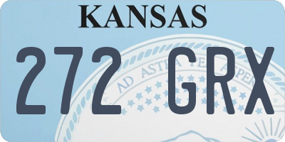 KS license plate 272GRX