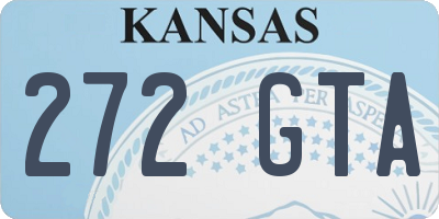 KS license plate 272GTA