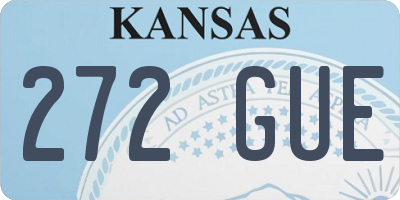 KS license plate 272GUE