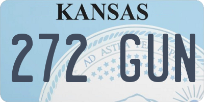 KS license plate 272GUN