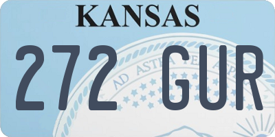 KS license plate 272GUR