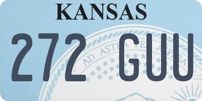 KS license plate 272GUU