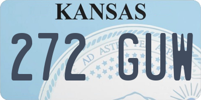 KS license plate 272GUW