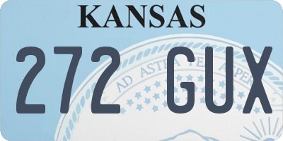 KS license plate 272GUX