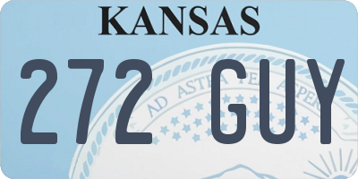 KS license plate 272GUY