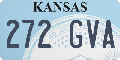 KS license plate 272GVA