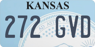 KS license plate 272GVD
