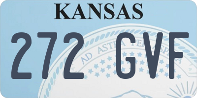 KS license plate 272GVF