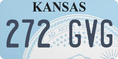 KS license plate 272GVG