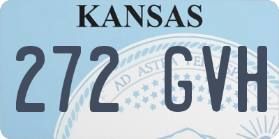 KS license plate 272GVH