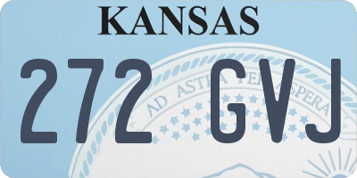 KS license plate 272GVJ