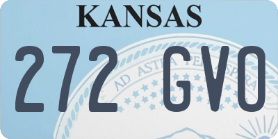 KS license plate 272GVO