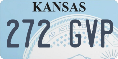 KS license plate 272GVP