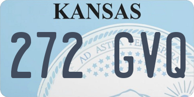 KS license plate 272GVQ