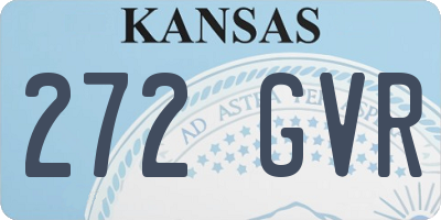 KS license plate 272GVR