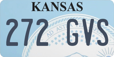 KS license plate 272GVS