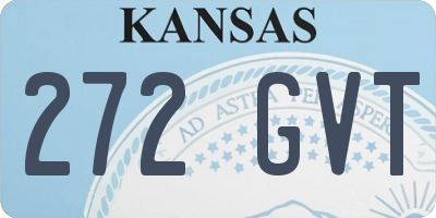 KS license plate 272GVT
